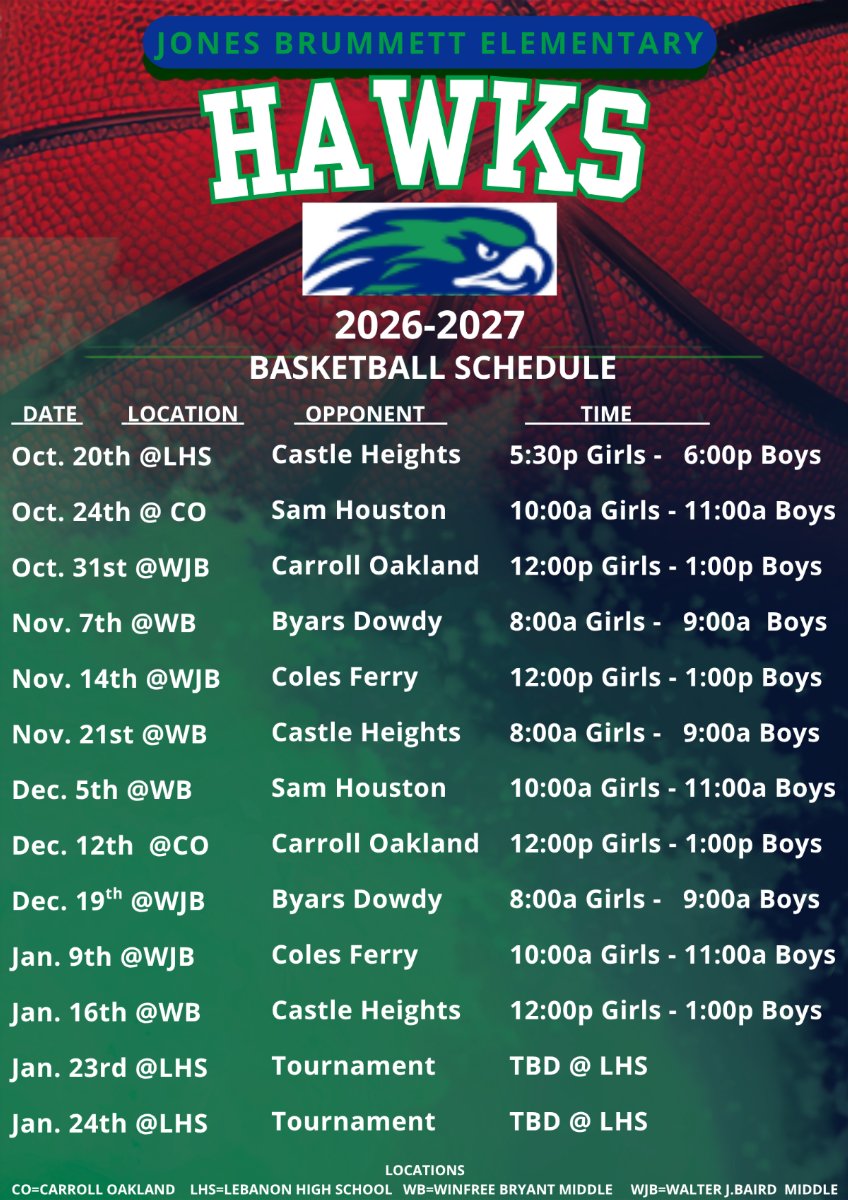 basketball schedule